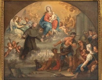 Le Collezioni d’Arte e di Storia accolgono la donazione del dipinto “San Francesco implora la protezione della Madonna sui pellegrini” di Jacopo Alessandro Calvi